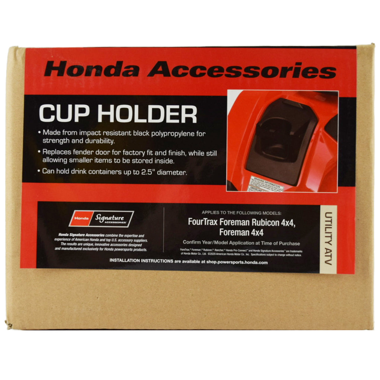 Factory Cup Holder for 2014+ Honda Foreman and Rubicon Vessel Powersports
