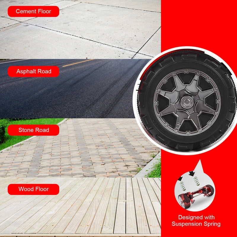 HoneyJoy 12V 2-Seater RC Electric Truck for Kids with Storage - Red