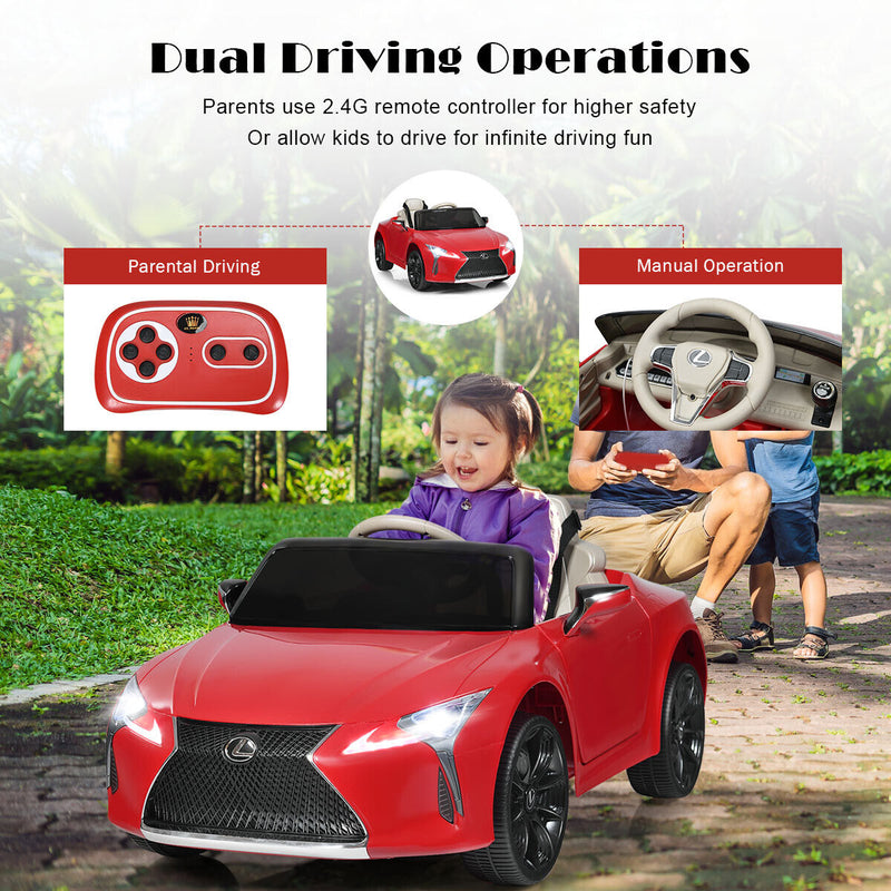 HoneyJoy 12V Kids Ride on Car Lexus LC500 Licensed Electric Vehicle with Remote Control - Red