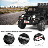 HoneyJoy 12V Kids Ride On Truck with Remote Control and Storage - Black