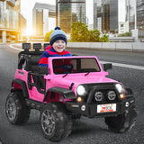 HoneyJoy 12V Kids Ride On Truck with Remote Control and Storage - Pink