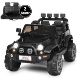 HoneyJoy 2 Seater Ride On Truck for Kids - 12V RC Electric Vehicle with Storage