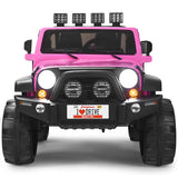 HoneyJoy 2 Seater Ride On Truck for Kids - 12V RC Electric Vehicle with Storage