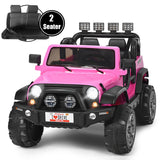 HoneyJoy 2 Seater Ride On Truck for Kids - 12V RC Electric Vehicle with Storage