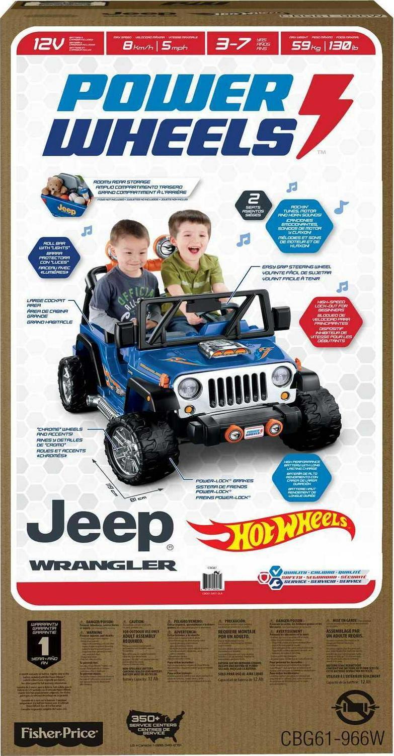 Hot Wheels Jeep Wrangler 12V Ride-On Vehicle by Power Wheels