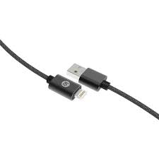 iEssentials Charge and Sync Braided Lightning to USB Cable (120 inch, Black) TekShack