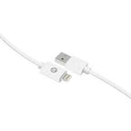 iEssentials Charge and Sync Braided Lightning to USB Cable (120 inch, White) TekShack