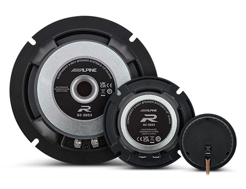 Alpine R2-S653 6.5" 3-Way Component Speakers (Pair) Alpine