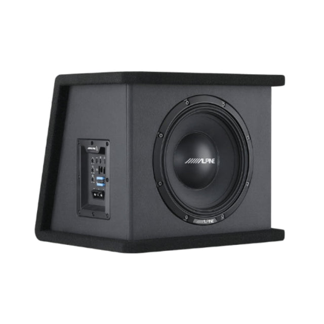 Alpine PWE-SB10 Powered 10" Subwoofer Wedge Enclosure Alpine