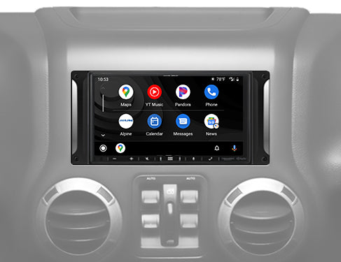Alpine i407-WRA-JK 6.95" Digital Media Receiver - Jeep Wrangler JK 11-18 Alpine