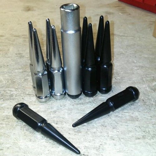 Chrome/Black Spiked Lug Nut 9/16-18 *SOLD INDIVIDUALLY!*