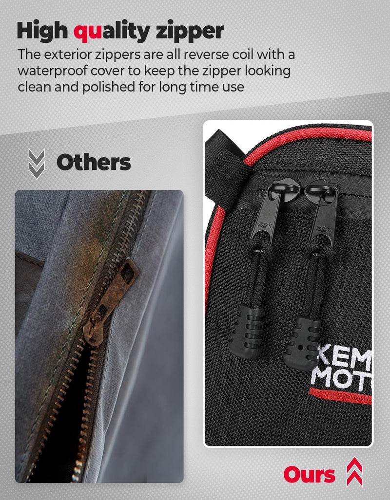 One Set Rear Upper Door Bags for Can-Am Maverick X3 MAX - Red