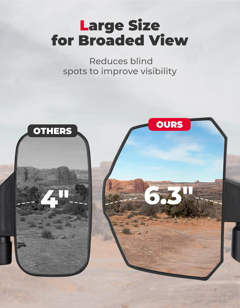 Upgraded Side Mirrors for Ranger 1000 570/Commercial Pro XD