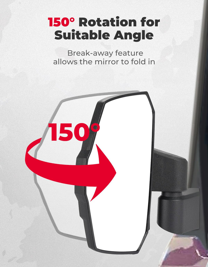 Upgraded Side Mirrors for Ranger 1000 570/Commercial Pro XD