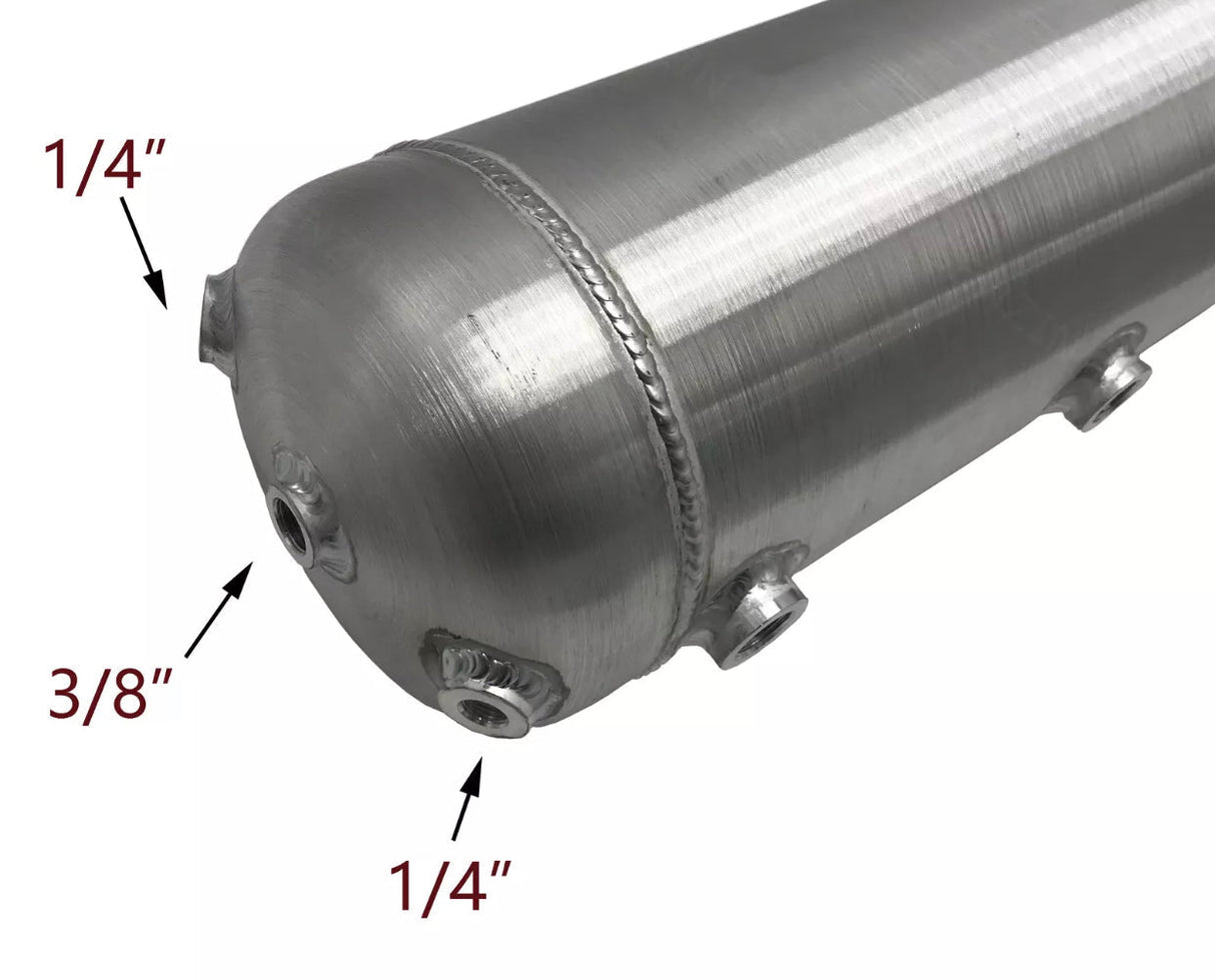 Aluminum Universal Air Tank 5 Gallon 8 Ports Far From Stock