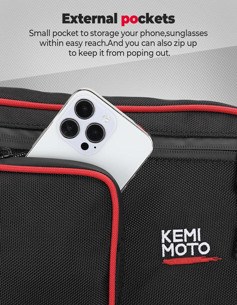 One Set Rear Upper Door Bags for Can-Am Maverick X3 MAX - Red