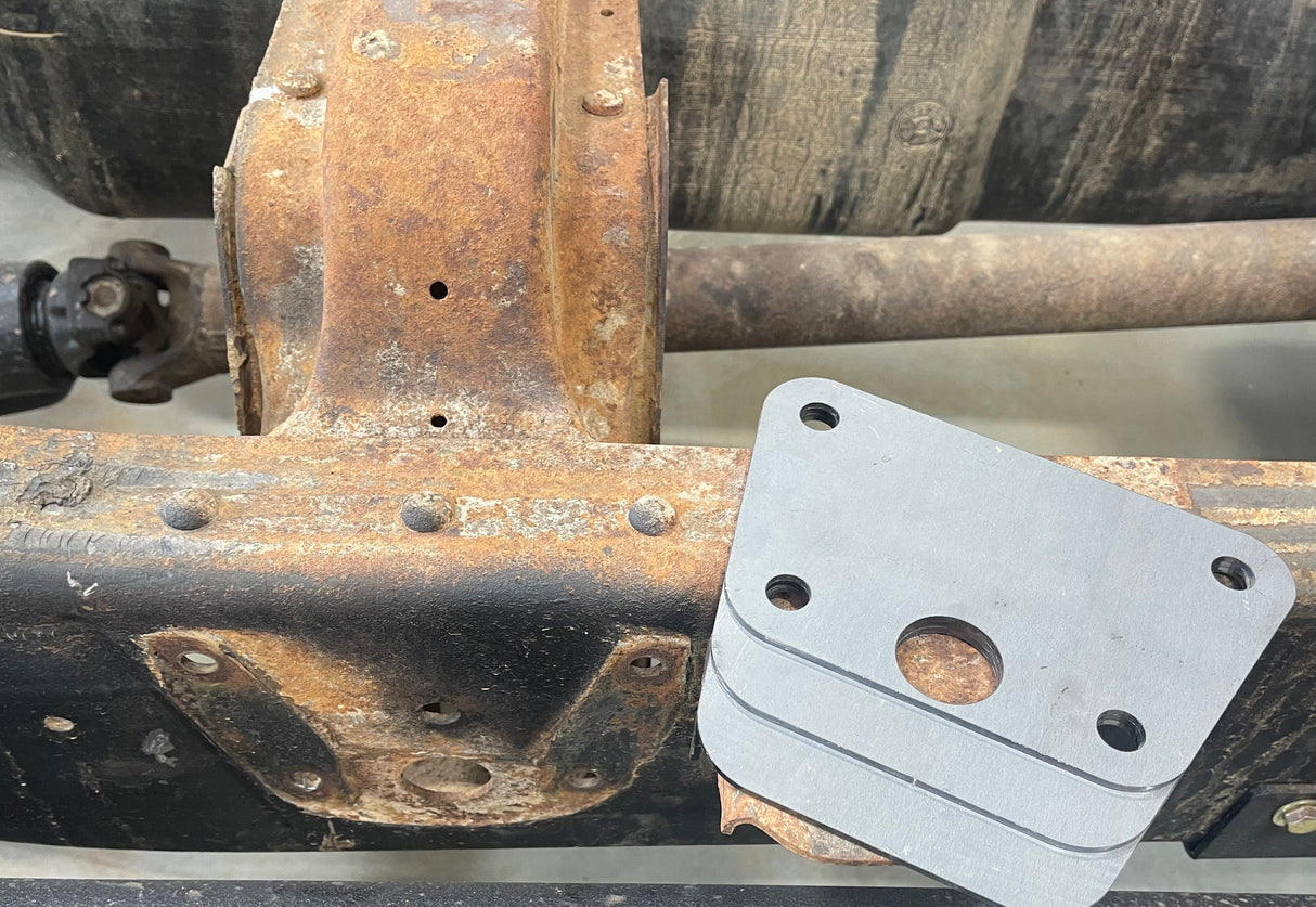 72-93 Dodge Frame Rust Repair Plates Rear Leaf, Front Shackle Far From Stock
