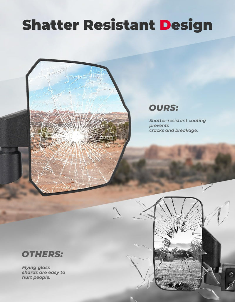 Upgraded Side Mirrors for Ranger 1000 570/Commercial Pro XD