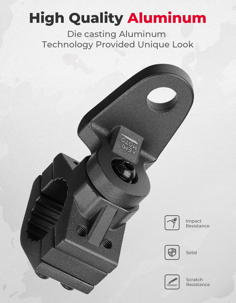 ATV/ UTV Whip Light / Flag Mounting Bracket for 7/8"-9/8" Handlebar Rack Bars