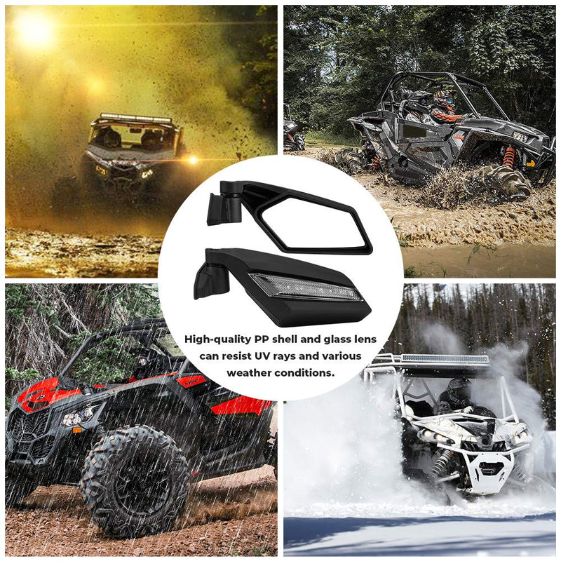 One Pair LED Side Mirrors for Can-Am Maverick X3 | X3 MAX