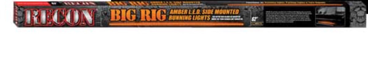 62IN BIG RIG LED RUNNING LIGHT KIT IN AMBER 2PC INCL L/R SIDES Far From Stock - Meyer Distributing