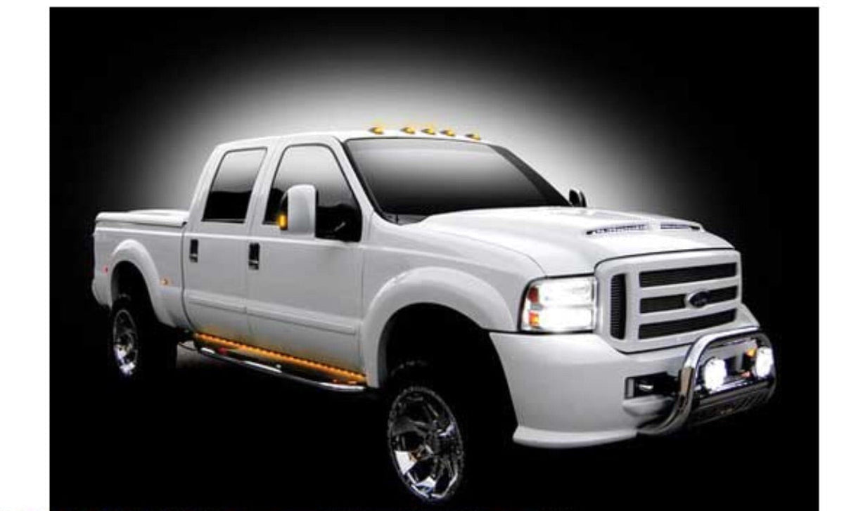 62IN BIG RIG LED RUNNING LIGHT KIT IN AMBER 2PC INCL L/R SIDES