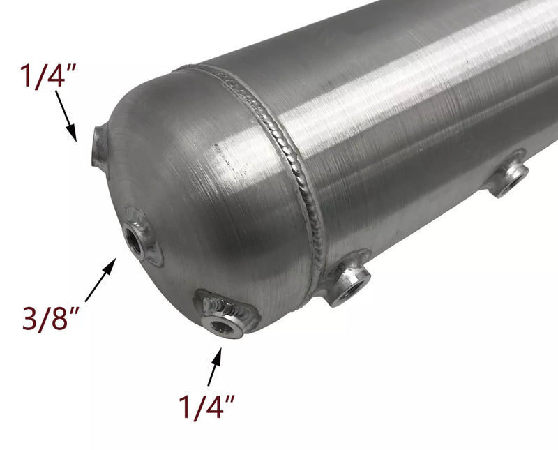 Aluminum Universal Air Tank 5 Gallon 8 Ports