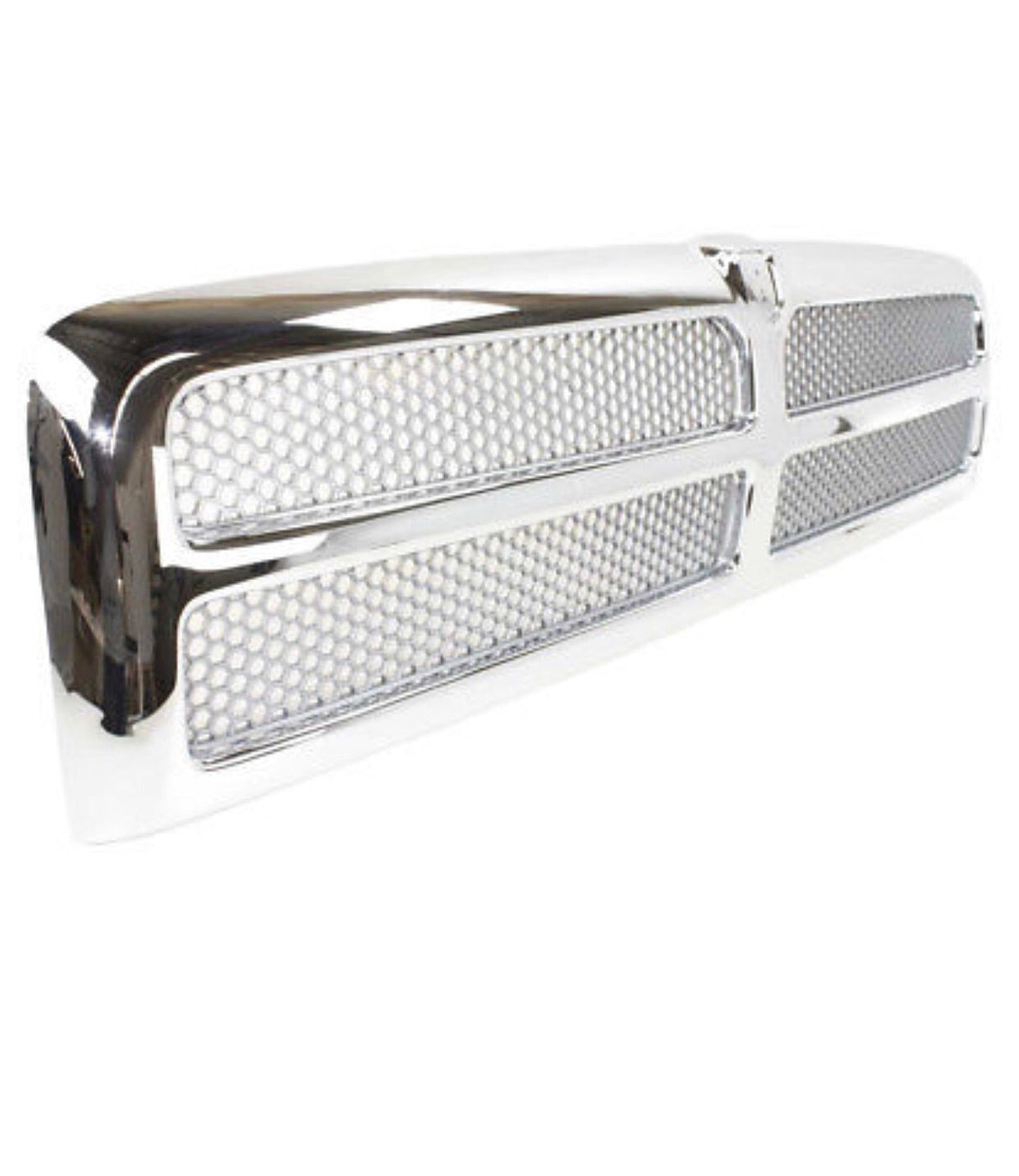 New Chrome Shell w/ Silver Insert Grille for Dodge Ram 1500 2500 3500 1994-2002 Far From Stock