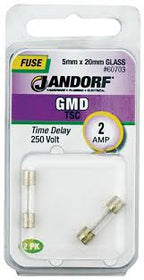 Jandorf Time Delay 250 Volt 2 Amp Fuse #60703 Jandorf