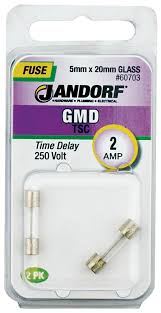Jandorf Time Delay 250 Volt 2 Amp Fuse #60703 Jandorf