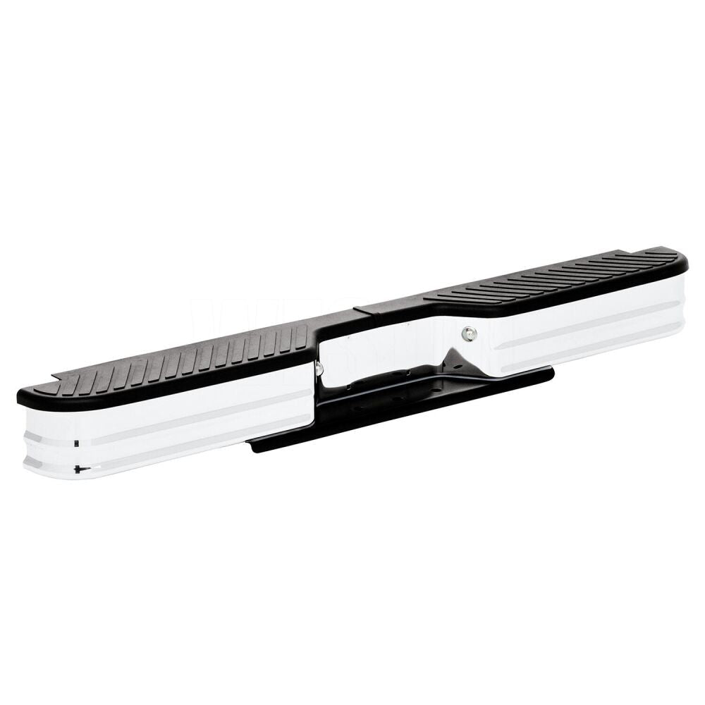 OEM Style Chrome Rear Bumper w/ Plastic Top Step Plate - 1980-1997 Ford F-Series/Bronco Westin Automotive