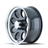 ION TYPE 171 BLACK/MACHINED LIP 15X10 5-114.3 -38MM 83.82MM
