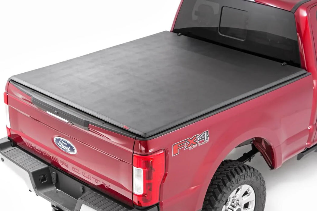 Rough Country Soft Tri-Fold Bed Cover 6'10" Bed | Ford F-250/F-350 Super Duty (17-24)