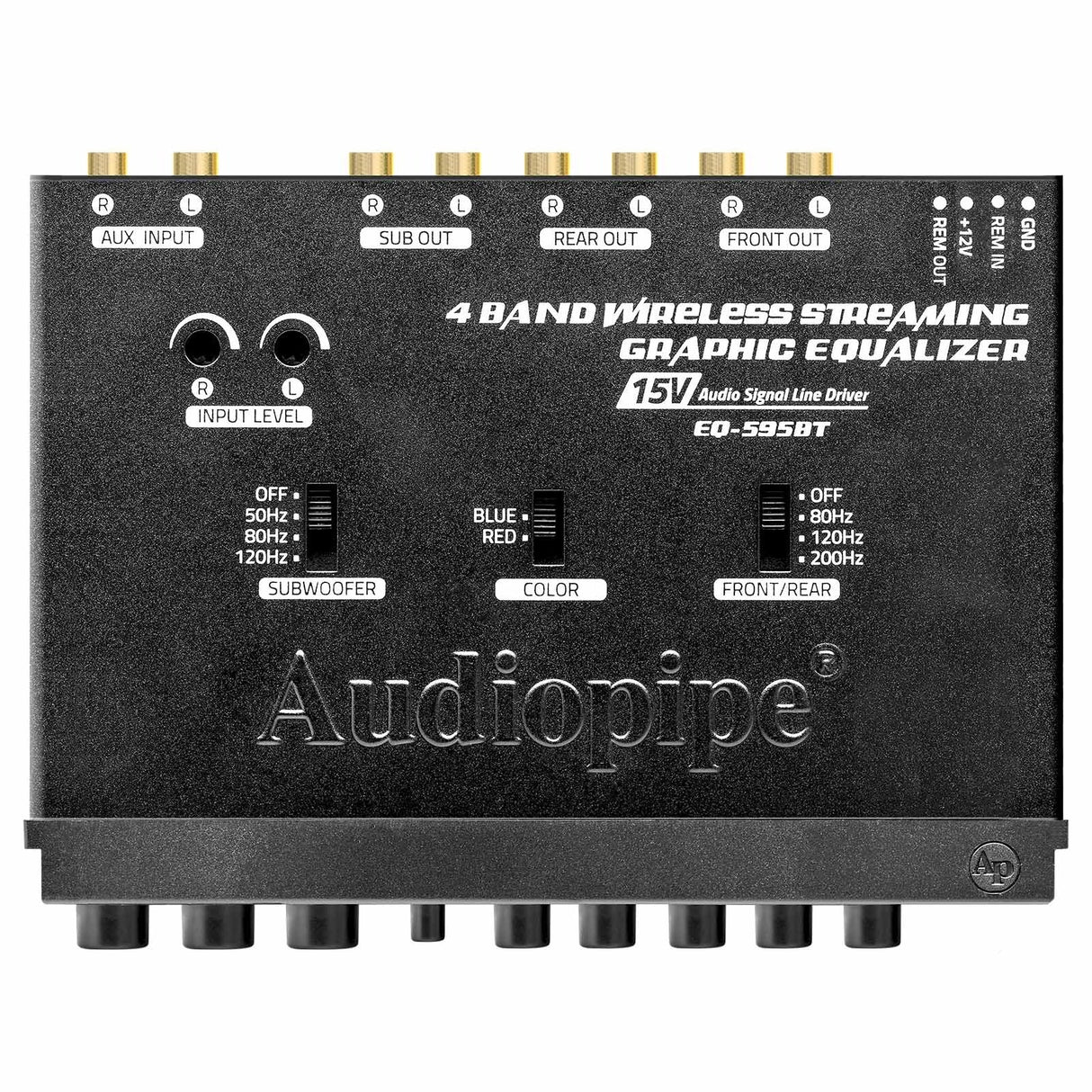 Audiopipe EQ-595BT 4 Band Wireless Streaming Graphic Equalizer Audiopipe