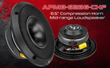 Audiopipe APMB-628G-CHF 6.5" 150W RMS Compression Horn Midrange Speakers (Single) Audiopipe