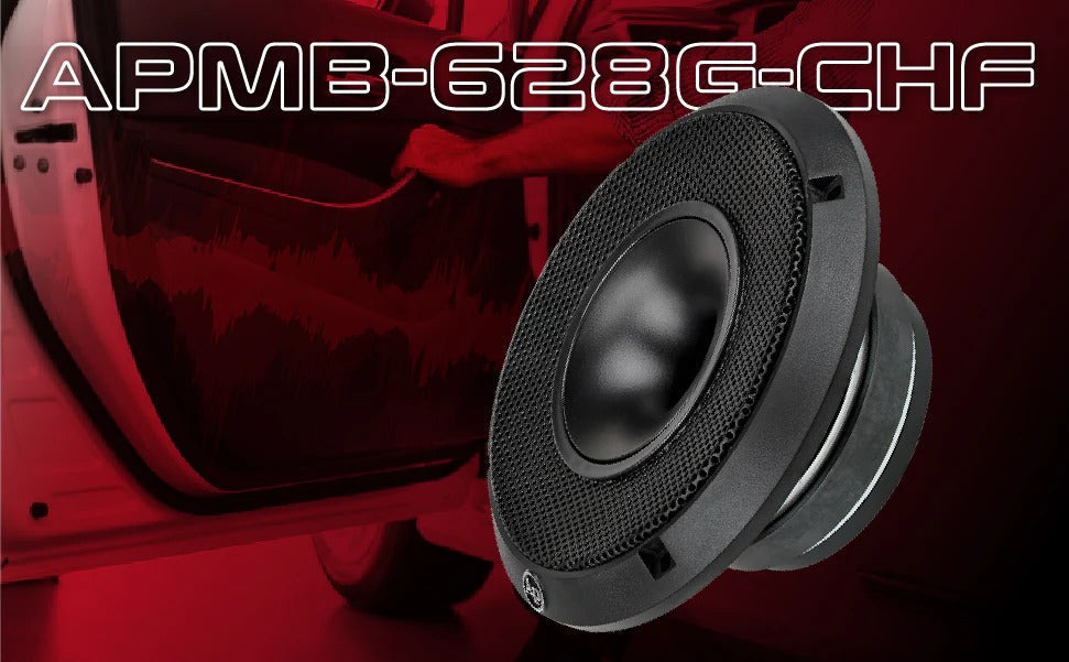 Audiopipe APMB-628G-CHF 6.5" 150W RMS Compression Horn Midrange Speakers (Single) Audiopipe