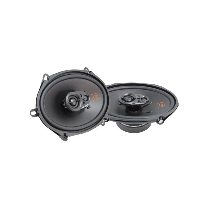 Alphasonik NS683 | 6"x8" 180W 3-Way Coaxial Speakers 3-Ohm (Pair) Alphasonik