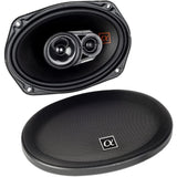 Alphasonik NS693 | 6"x9" 210W 3-Way Coaxial Speakers 3-Ohm (Pair) Alphasonik