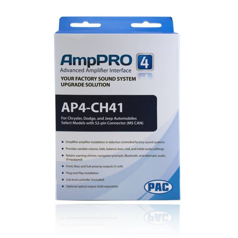 PAC AP4-CH41(R.2) Amplifier Integration Interface for Select 2013-2019 Chrysler, Dodge, Jeep, and Ram Vehicles PAC