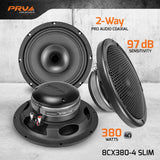 PRV Audio 8CX380-4 SLIM | 8" 380W Coaxial Speaker (Single) PRV Audio
