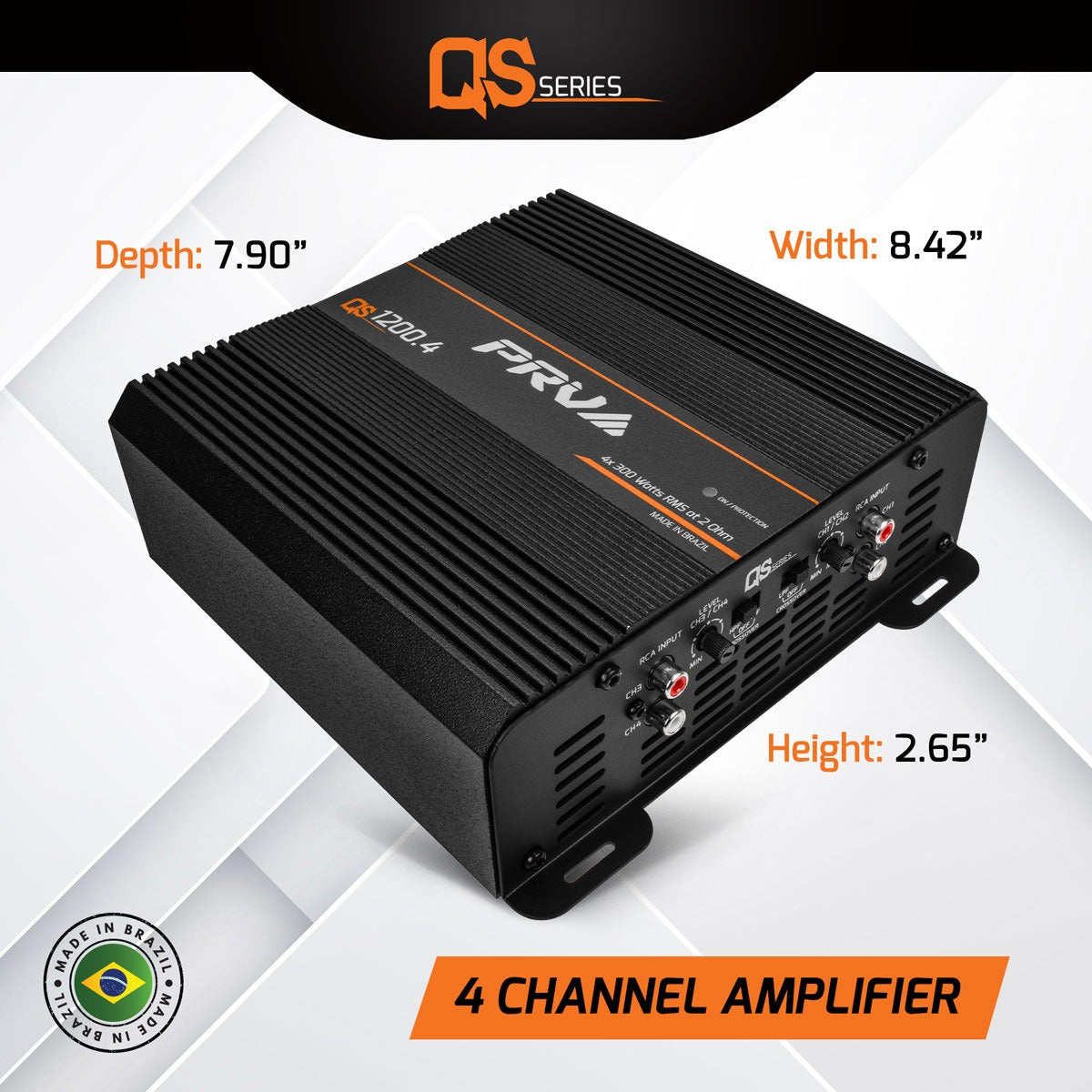 PRV Audio QS1200.4 | 4-Channel Class D Amplifier 2-Ohm PRV Audio