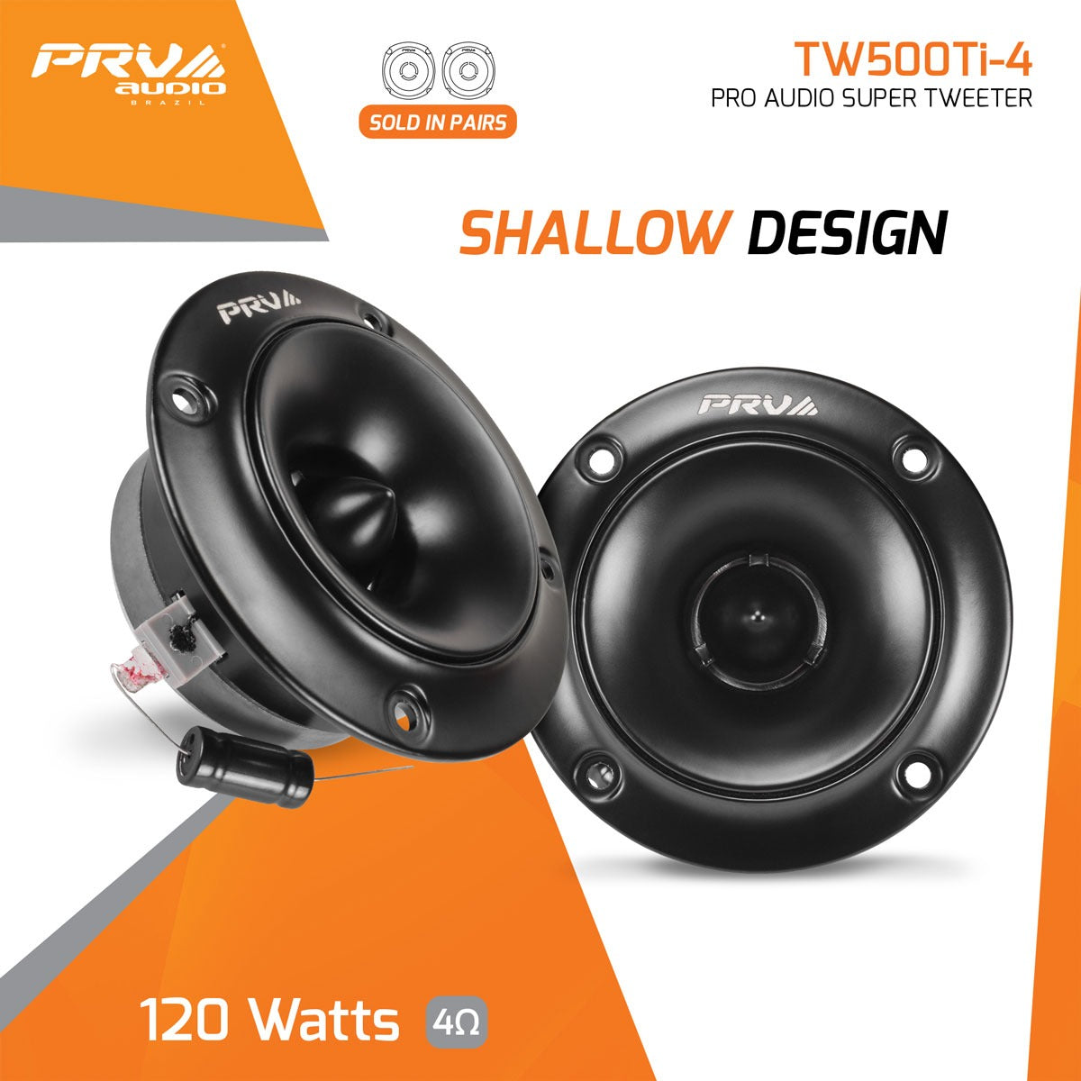PRV Audio TW500Ti-4 Shallow Bullet Tweeters (Pair) PRV Audio