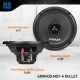 PRV Audio 6MR400-NDY-4 | 6.5" 400W Neodymium Bullet Midrange Speaker PRV Audio