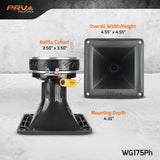 PRV Audio WG175PH 1" Exit Phenolic Compression Driver + Horn Combo PRV Audio