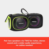 RadioShack Bluetooth Mini Speaker 10W, FM Radio, USB/AUX, IPX5 Water Resistant, RGB Lights, TekShack