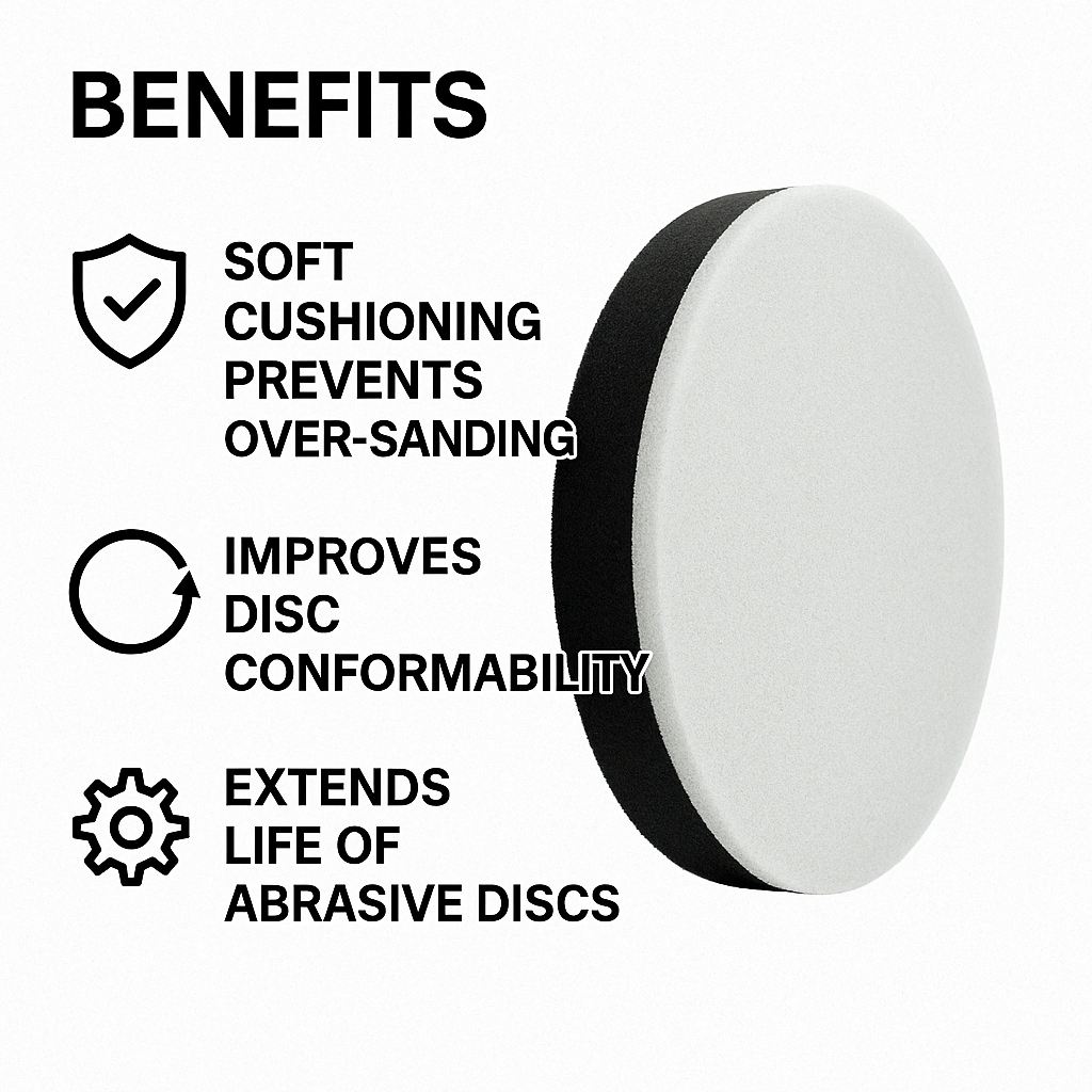 3-Pack: Extra-Thick 5" Sanding Interface Pad (Hook & Loop)