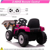 Interactive 12V Kids Excavator Digger Construction Truck Toy with Working Bucket - Perfect Gift for Little Builders