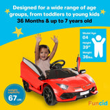 Electric Ride-On Car for Kids with Remote Control, Lights, Music, and Openable Doors