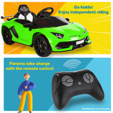 Electric Lamborghini Ride-On Car for Kids with Remote Control, Openable Doors, LED Lights, and MP3 Player