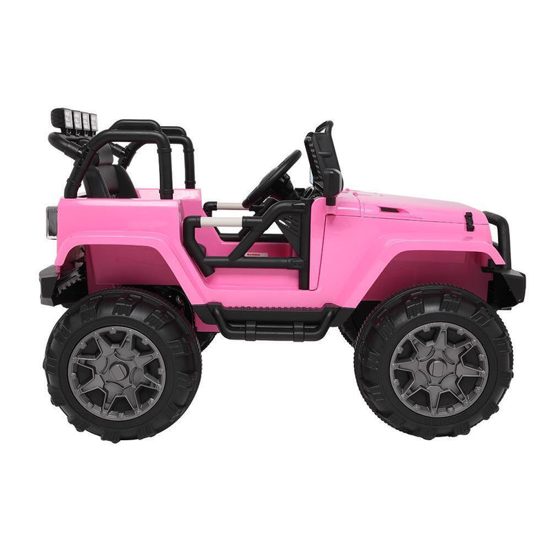 Interactive 12V Pink Ride On Car for Kids with Music and Remote Control